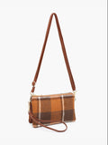 Riley Plaid 3 Compartment Crossbody/Wristlet