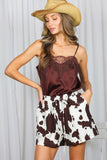 Rachel Lace-Trim Satin Camisole