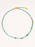 Calise Boho Handmade Blue Turquoise Stone Beaded Necklace