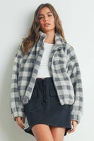 Drop Shoulder Plaid Fleece Maisy Jacket