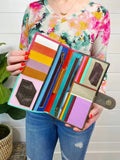 Colorful Cheetah Wallet | Nash Large Leather Travel Wallet