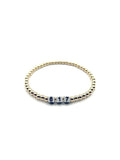 LOU + SOIN Area Code 14K Filled Bracelet (BZIP)