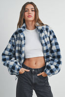 Drop Shoulder Plaid Fleece Maisy Jacket