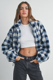 Drop Shoulder Plaid Fleece Maisy Jacket