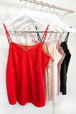 Rachel Lace-Trim Satin Camisole
