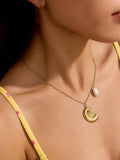 Viola 18K Gold Non-Tarnish Statement Shell Pearl Necklace