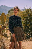 Mineral Washed Linen Blend Skirt