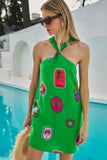 Trinie Postcard Amory Halter Mini Dress