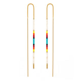 Miyuki Seed Bead Threader Earrings