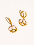 Prezzy 18K Gold Non-Tarnish Pretzel Charm Hoop Earrings