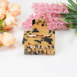Simple Leopard Print Small Square Hair Clip