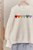 Rainbow Heart Patch Sweater