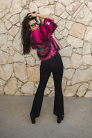 Planet Queen Faux Fur Jacket in Monster Pink