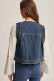 Jillie Denim Braided Vest
