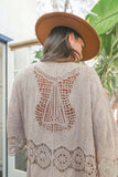 Crochet Open Patch Longline Kimono