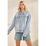 Classic Denim Jacket with Back Tiger Patch