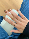 Rowena 18K Gold Non-Tarnish Minimalist Band Rings