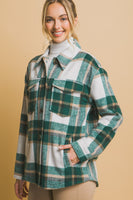 Love Tree Plaid Button Up Shacket (Website Exclusive)