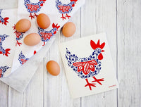 Swedish Dishcloth - Hen - Blue