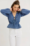 Becky Denim Top