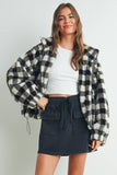 Drop Shoulder Plaid Fleece Maisy Jacket