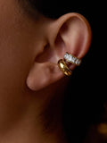Olianne 18K Gold Non-Tarnish Baguette Ear Cuff