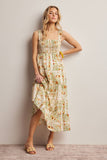 Floral Smocked Midi Dress