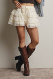 Eyelet Ruffle Shorts