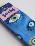 Evil Eye 100% Cotton Women's Crew Socks