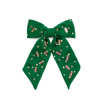 Game Day Charmed Bow Clip (Red, Cobalt, or Green)