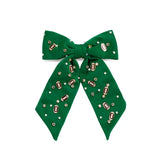 Game Day Charmed Bow Clip (Red, Cobalt, or Green)