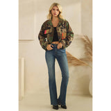 Camo Jacket with Tiger Print