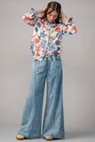 Wide Leg Drawstring Western Pants