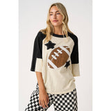 Football Patchwork Game Day Top