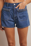 Jillie Braided Pockets Denim Shorts