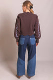 2-Tone Denim Pants
