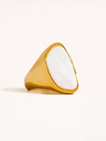 Calypso 18k Gold Natural Shell Statement Ring