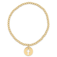 Classic Gold 3 mm Bracelet Blessed Charm