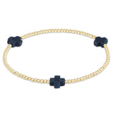 enewton Signature Cross Bracelet 3 mm Gold Beads
