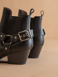 The Colt | Black Motorcycle Bootie