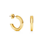 3/4" Basic Hoop Earrings (silver, gold)