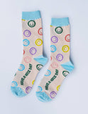 Smiley 100% Cotton Women's Crew Socks