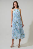 Leida Floral Pleated Midi Dress