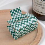 Square Checkered Claw Clip