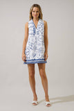 Lexus Collared Shift Mini Dress Seaside