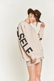 Be Yourself Love Yourself Printed Oversized Sweatshirt