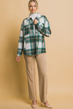 Love Tree Plaid Button Up Shacket (Website Exclusive)