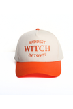 HALLOWEEN BADDEST WITCH IN TOWN Embroidery Two Tone Hat (Orange or Black)