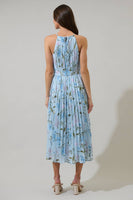 Leida Floral Pleated Midi Dress