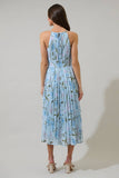 Leida Floral Pleated Midi Dress